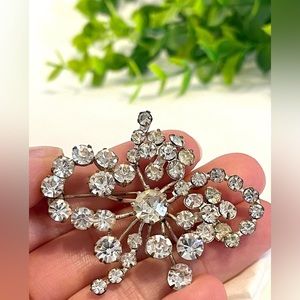 Vintage Made in Austria Rhinestone Brooch